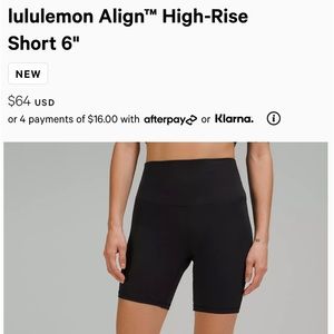 Two pairs of Lululemon Align Biker Shorts